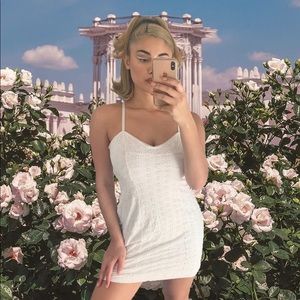 White embroidered dress!!